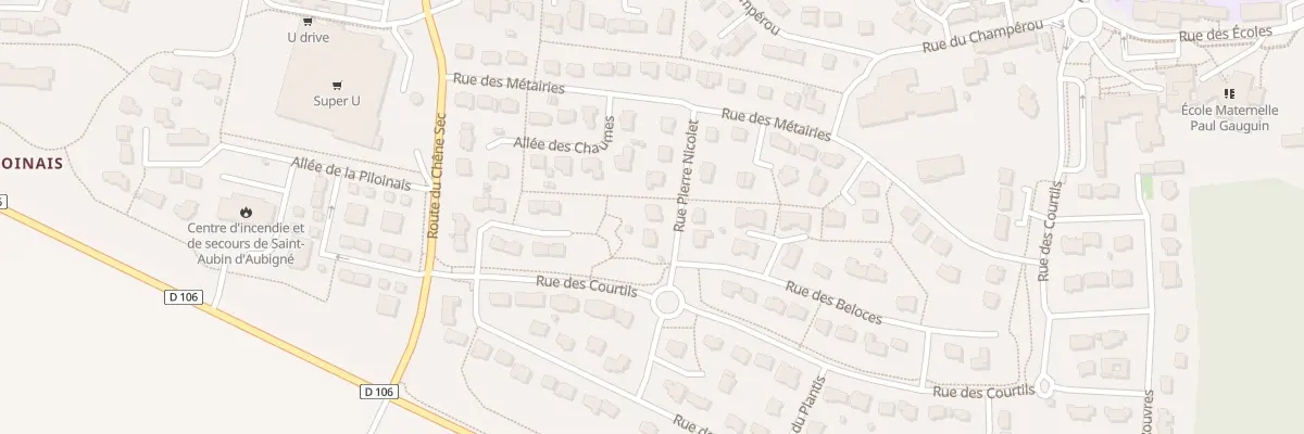 Plan du 8 Rue Pierre Nicolet à Saint-Aubin-d’Aubigné