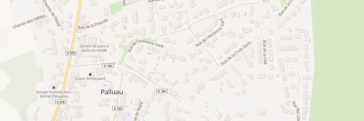 Plan du 14 Rue de l’ancienne gare à Palluau