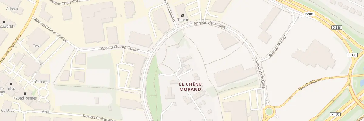 Plan du 38 Rte du Chêne Morand à Cesson-Sévigné