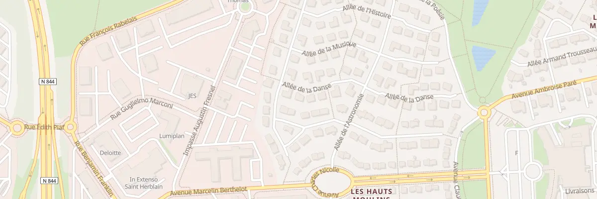 Plan du 25 All de la Danse à Saint-Herblain