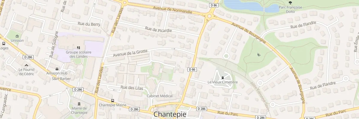 Plan du 22 Av de la Grotte à Chantepie