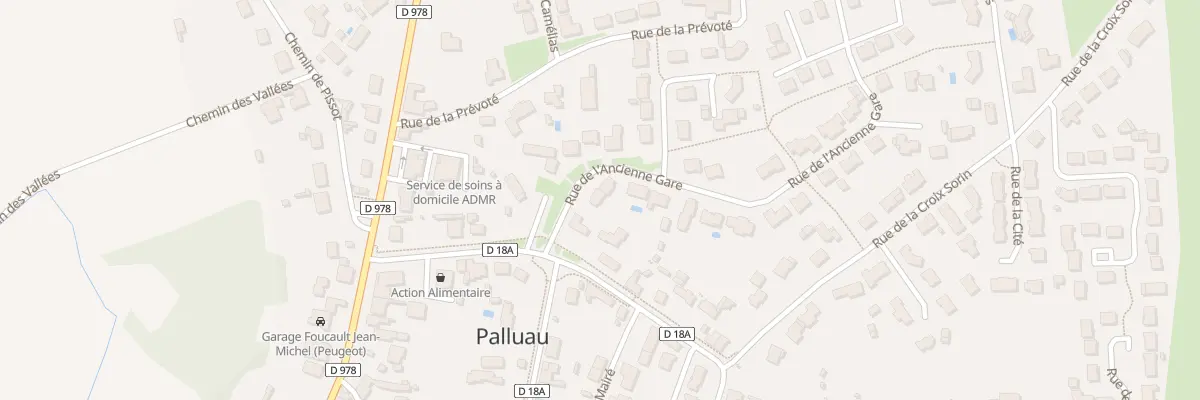 Plan du 2 Rue de l’ancienne gare à Palluau
