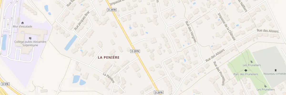 Plan de Rte de Nantes à Aizenay