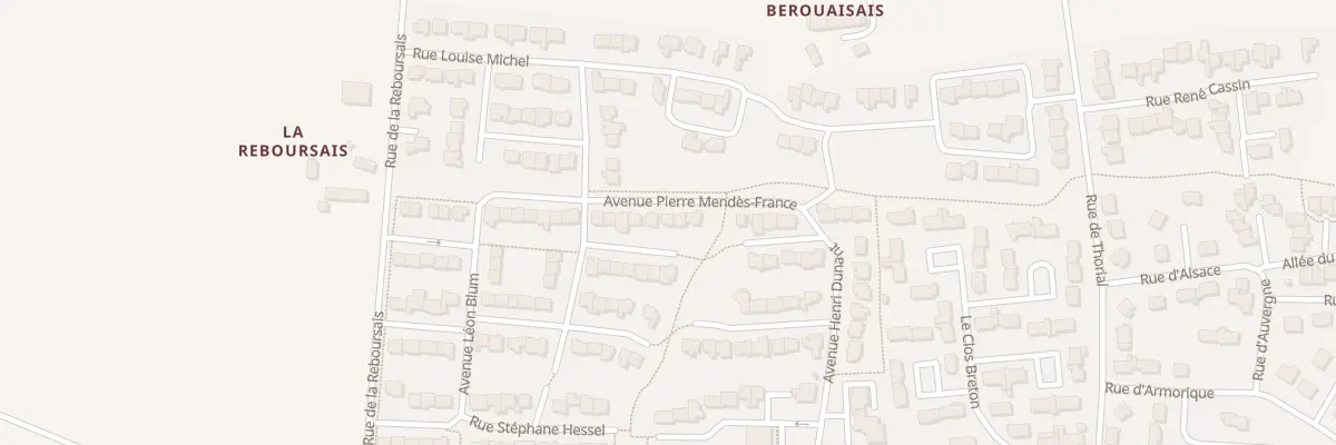 Plan du 14 Av Pierre Mendès-France à Saint-Aubin-d’Aubigné