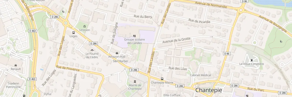 Plan du 1 Rue des Landes à Chantepie