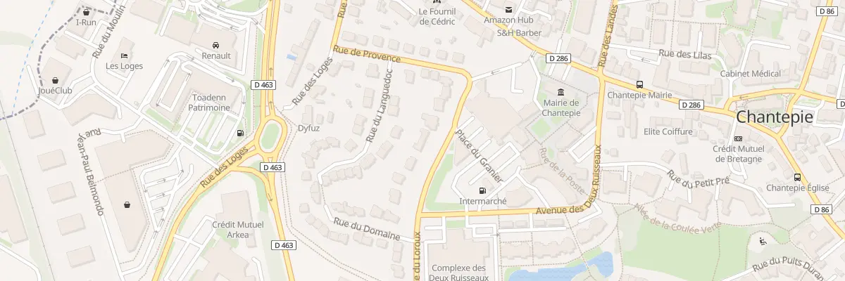 Plan du 6 Rue du Loroux à Chantepie