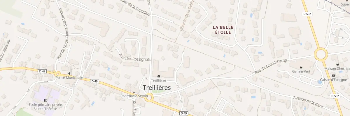 Plan du 3 All des Droits de l’Homme à Treillières