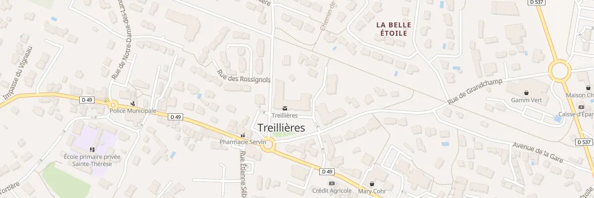 Plan du 3 Av de la Gare à Treillières