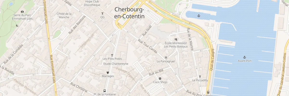 Plan du 20 Rue Tour Carree à Cherbourg-en-Cotentin