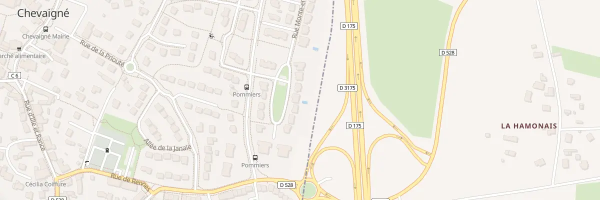 Plan du 10 Rue Monte-en-Haut à Chevaigné