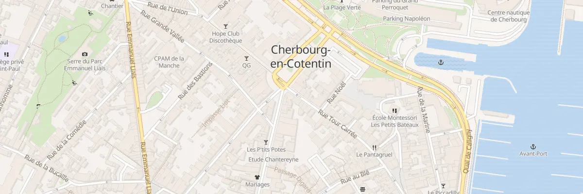 Plan du 2 Rue Tour Carree à Cherbourg-en-Cotentin