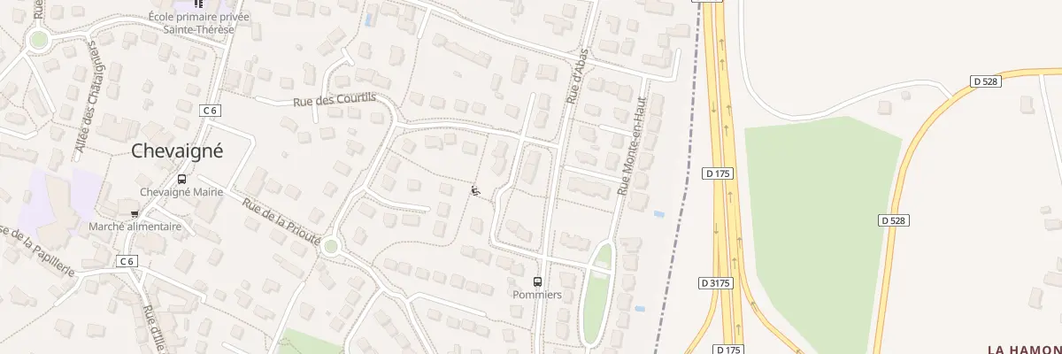 Plan du 6 Rue des Pommiers à Chevaigné