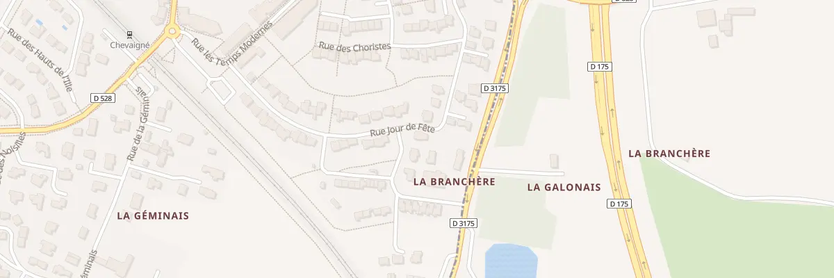 Plan du 28 Rue Jour de Fête à Chevaigné