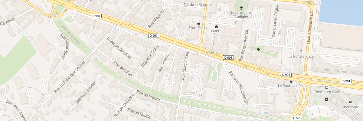 Plan du 30 Rue Marcel Paul à Cherbourg-en-Cotentin