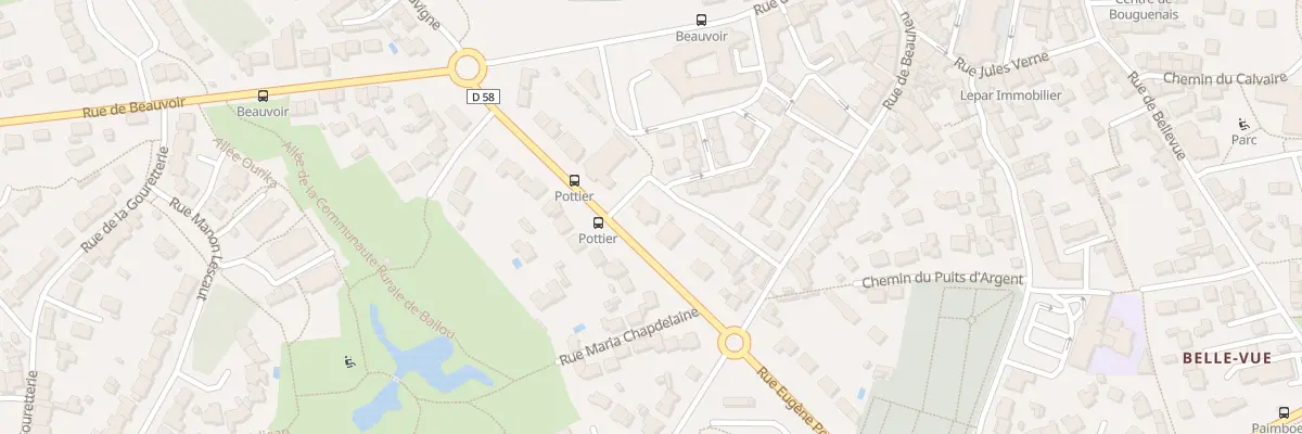 Plan du 15 Rue Eugène Pottier à Bouguenais