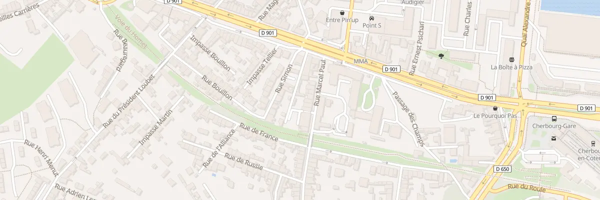 Plan du 42 Rue Marcel Paul à Cherbourg-en-Cotentin