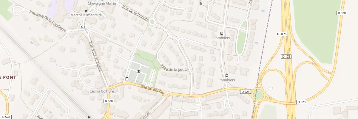 Plan du 14 Rue de la Priouté à Chevaigné