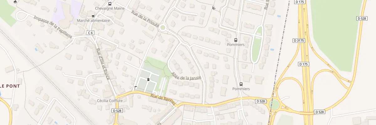Plan du 12 Rue de la Priouté à Chevaigné