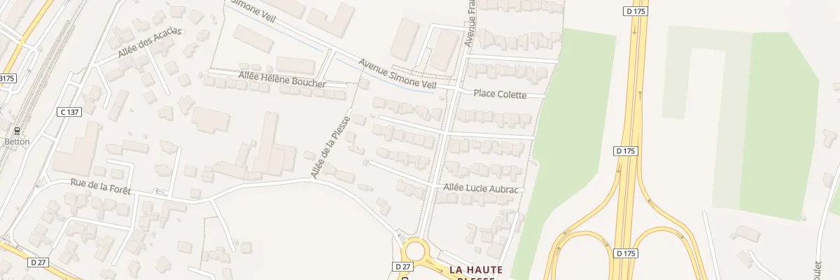 Plan du 3 All Anne Frank à Betton