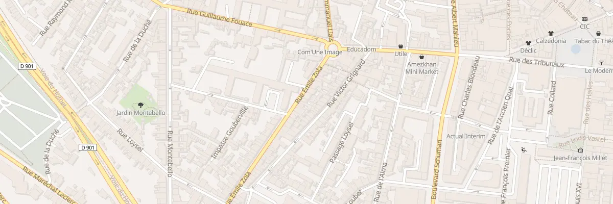 Plan du 23 Rue Emile Zola - Cherbourg à Cherbourg-en-Cotentin