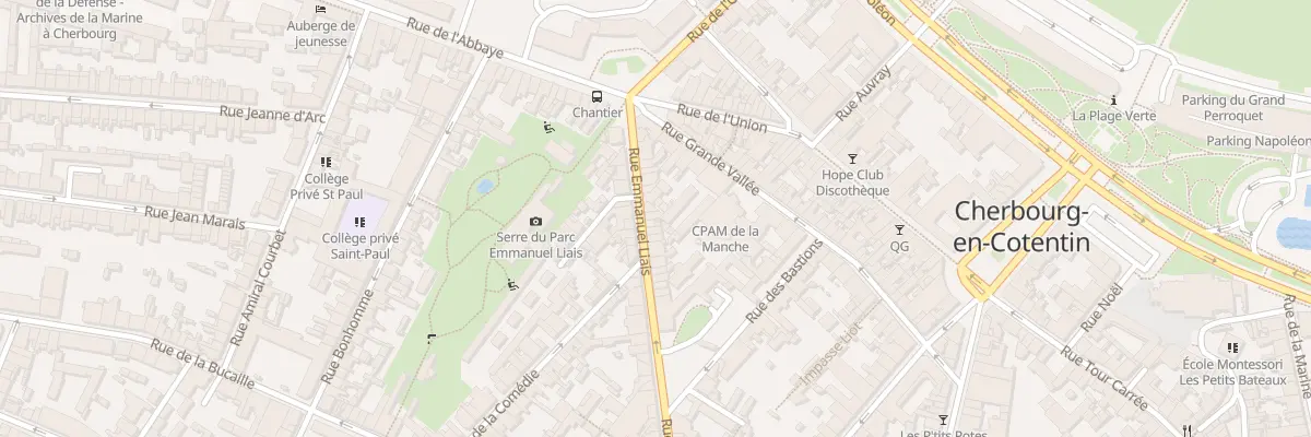 Plan du 27 Rue Emmanuel Liais à Cherbourg-en-Cotentin