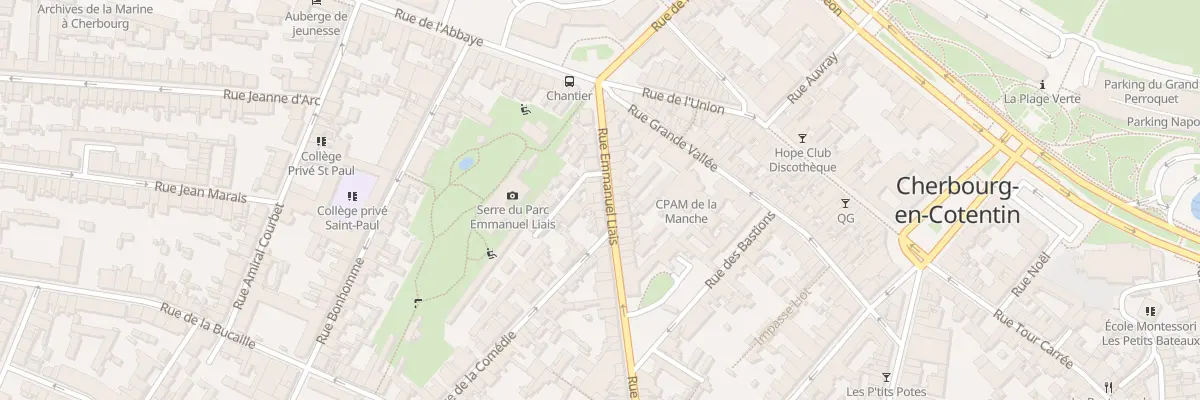 Plan du 30 Rue Emmanuel Liais à Cherbourg-en-Cotentin