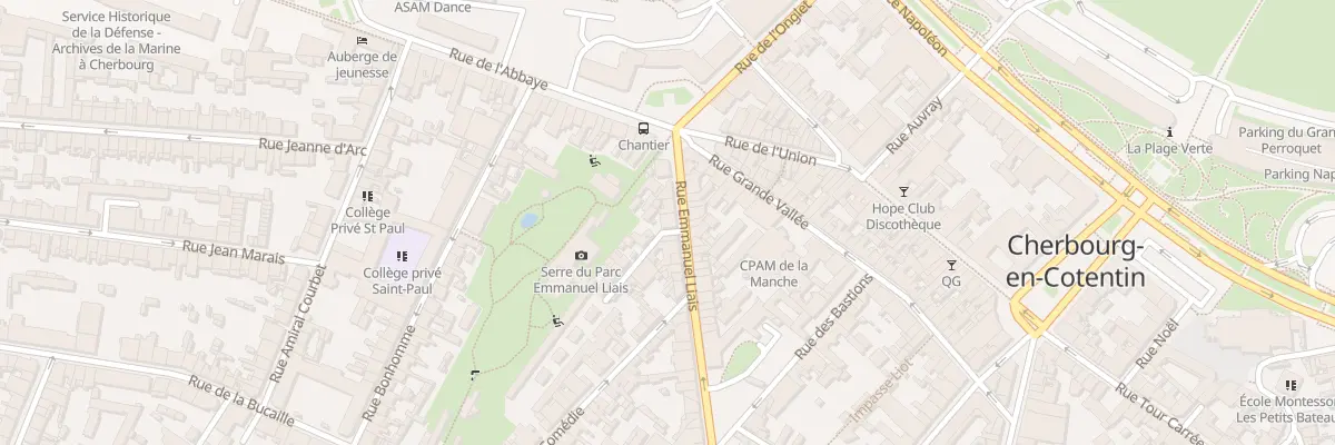 Plan du 20 Rue Emmanuel Liais à Cherbourg-en-Cotentin