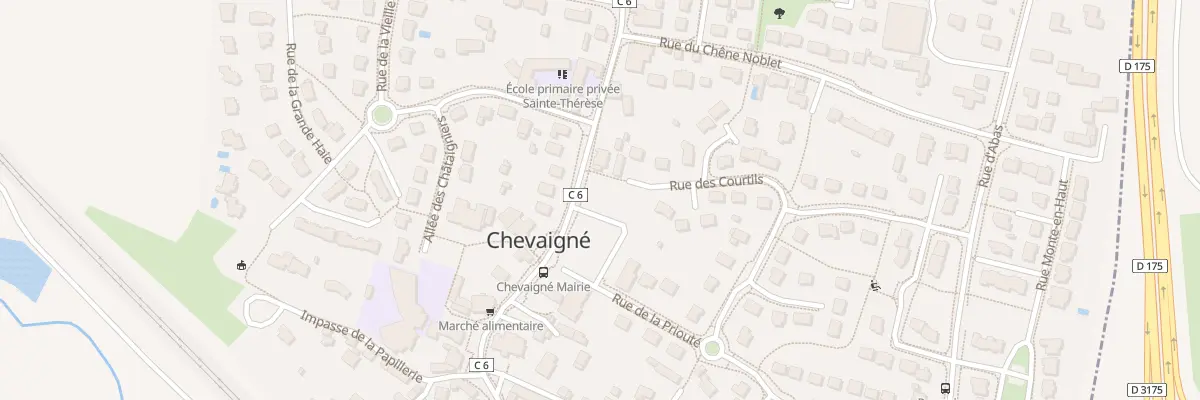 Plan du 8 Rue de la Mairie à Chevaigné