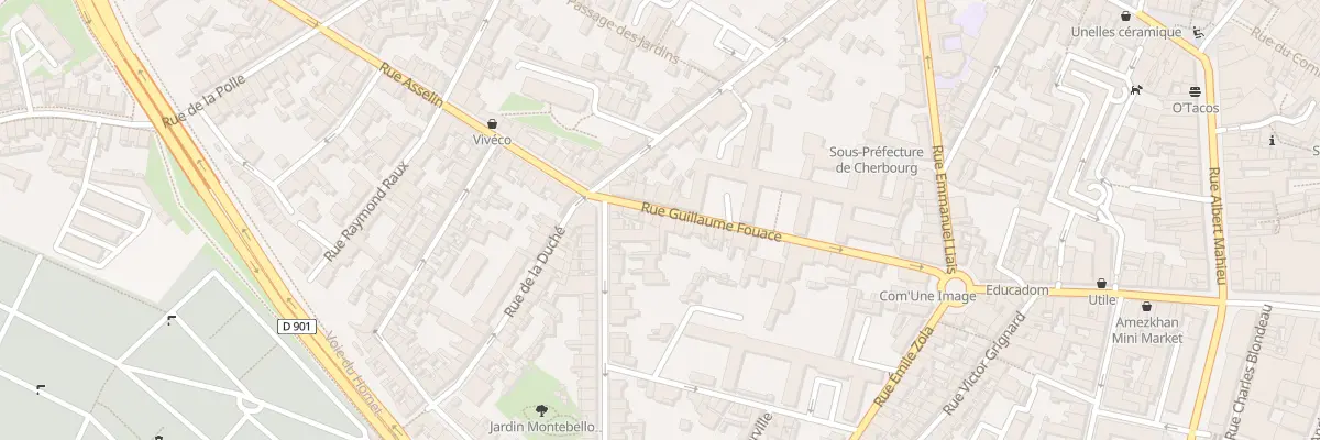 Plan du 45 Rue Guillaume Fouace Cherbourg à Cherbourg-en-Cotentin