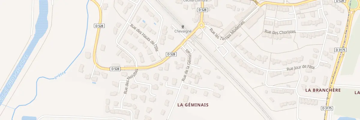 Plan du 2 Rue de la Géminais à Chevaigné