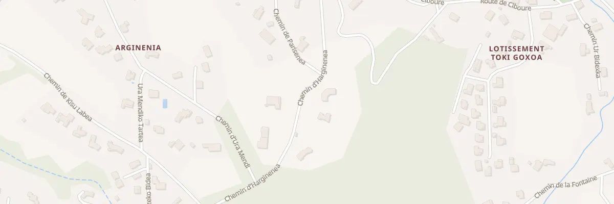 Plan du 634 Che d’ Harginenea à Ascain