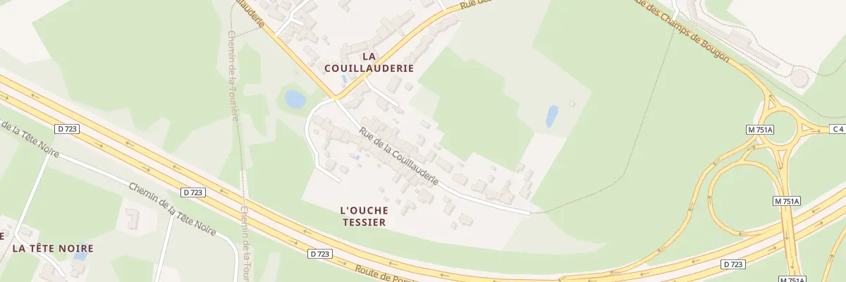 Plan de la Rue de la Couillauderie à Bouguenais