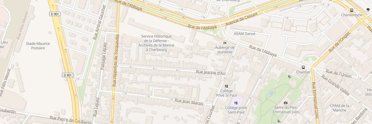 Plan du 24 Rue Jeanne d’Arc - Cherbourg à Cherbourg-en-Cotentin