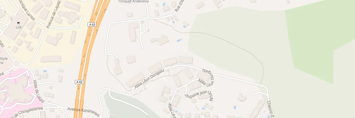 Plan du 22 All Léon Dongaïtz à Saint-Jean-de-Luz