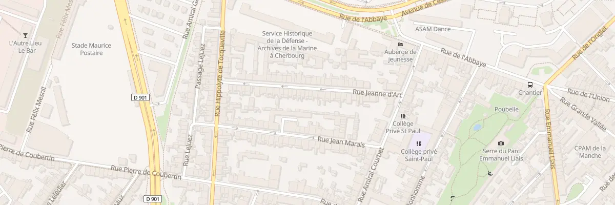 Plan du 29 Rue Jeanne d’Arc - Cherbourg à Cherbourg-en-Cotentin