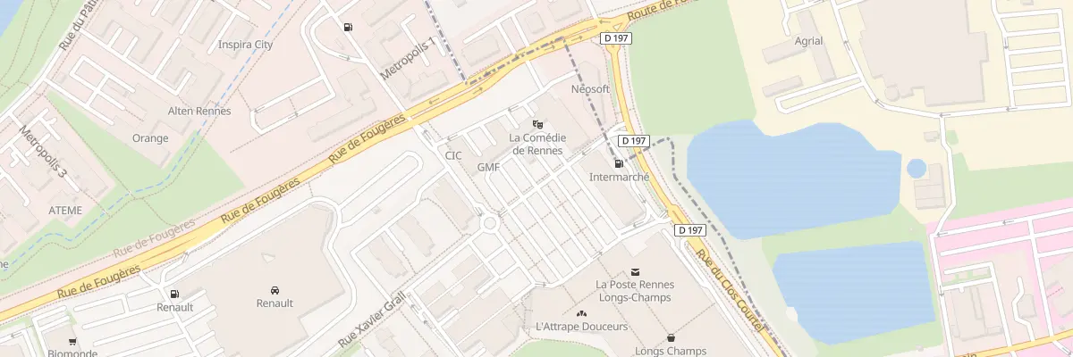 Plan du 316 Rue de Fougères à Rennes