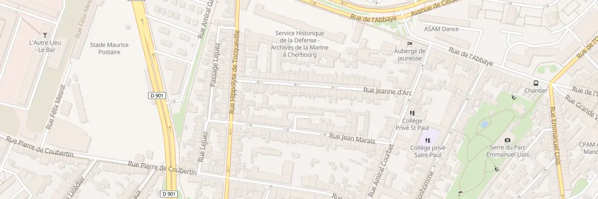 Plan du 39 Rue Jeanne d’Arc - Cherbourg à Cherbourg-en-Cotentin