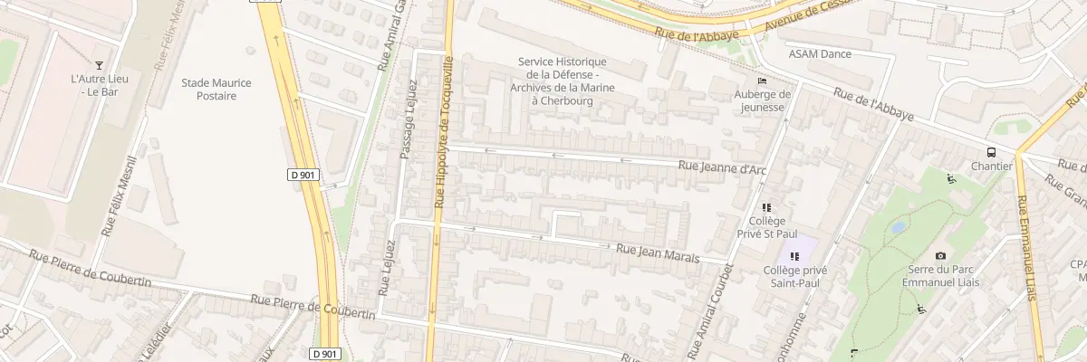Plan du 43 Rue Jeanne d’Arc - Cherbourg à Cherbourg-en-Cotentin