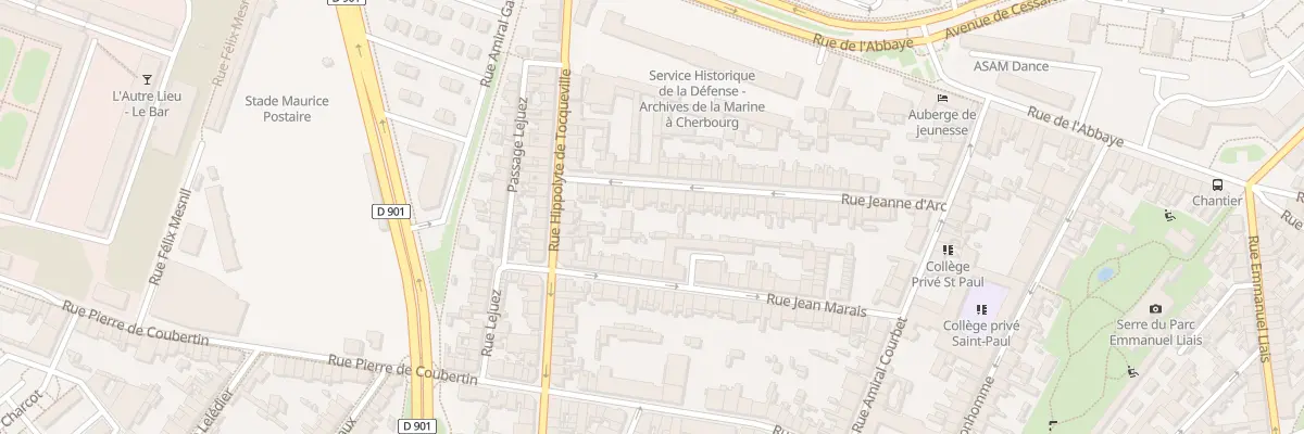 Plan du 47 Rue Jeanne d’Arc - Cherbourg à Cherbourg-en-Cotentin