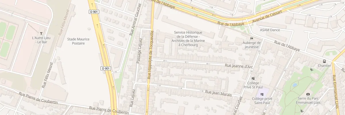 Plan du 54B Rue Jeanne d’Arc - Cherbourg à Cherbourg-en-Cotentin