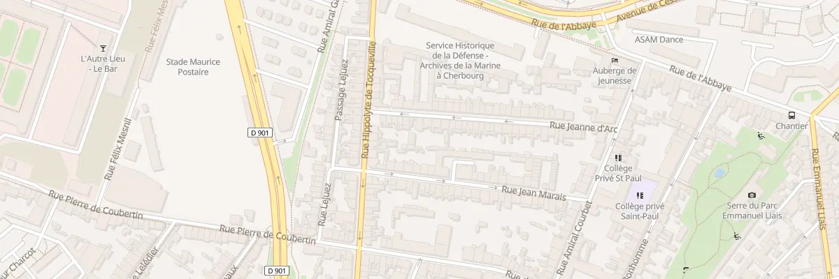 Plan du 49 Rue Jeanne d’Arc - Cherbourg à Cherbourg-en-Cotentin