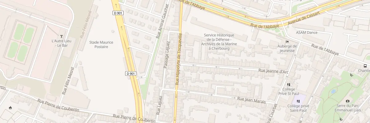 Plan du 56 Rue Jeanne d’Arc - Cherbourg à Cherbourg-en-Cotentin