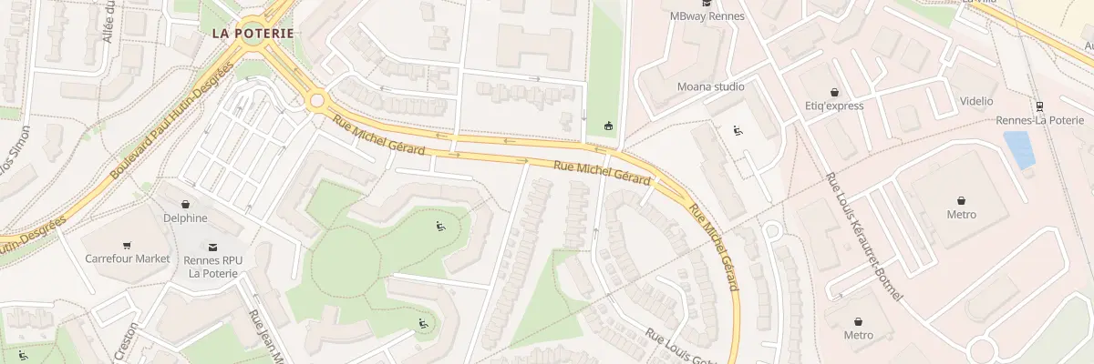 Plan du 1 Rue Baudri de Bourgueil à Rennes