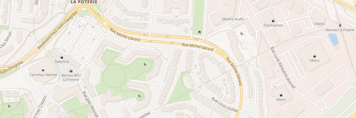 Plan du 9 Rue Baudri de Bourgueil à Rennes