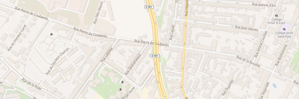 Plan du 1 Rue Deshameaux à Cherbourg-en-Cotentin