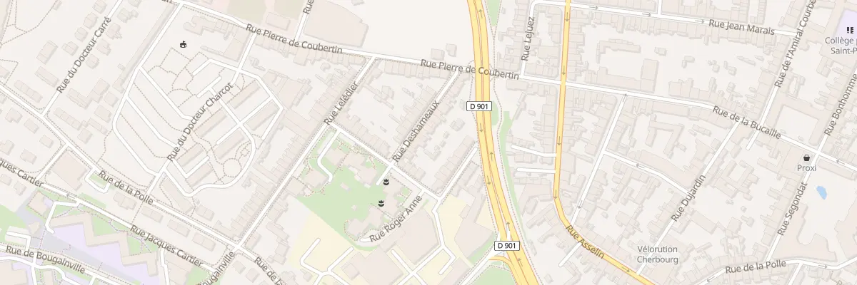 Plan du 21 Rue Deshameaux à Cherbourg-en-Cotentin