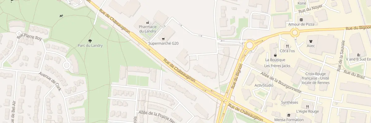Plan du 203 Rue de Châteaugiron à Rennes