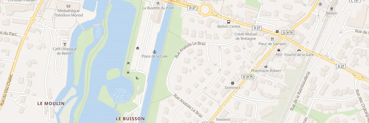 Plan du 3 Rue Anatole Le Braz à Betton