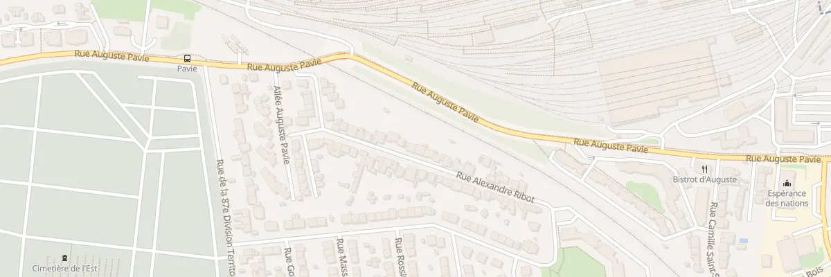 Plan du 25 Rue Alexandre Ribot à Rennes