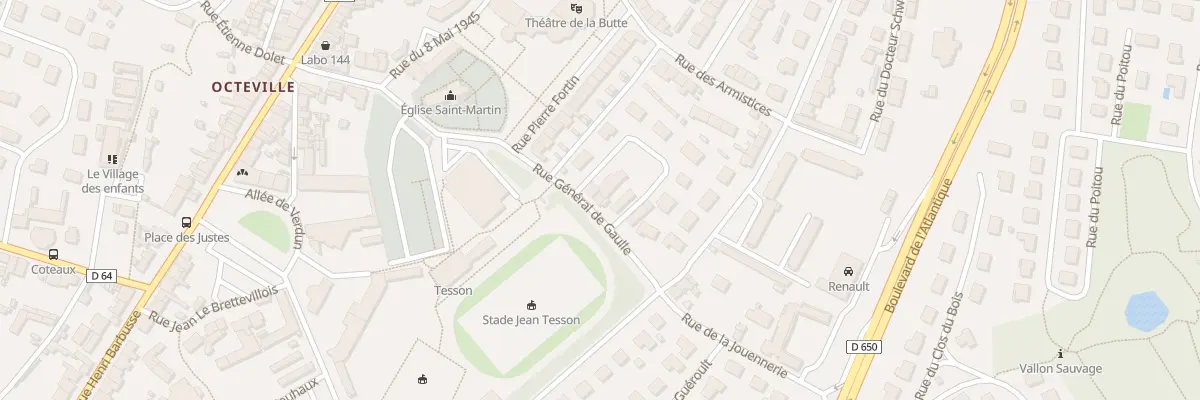 Plan du 33 Rue Gal de Gaulle Octeville à Cherbourg-en-Cotentin
